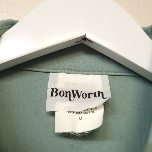 Bonworth Button Down Shirt Size Medium Lechute Travel Top Light Weight​ - Picture 2 of 5